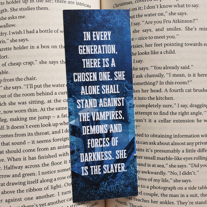 Buffy the Vampire Slayer Inspired Bookmark Vampires Quote | Etsy