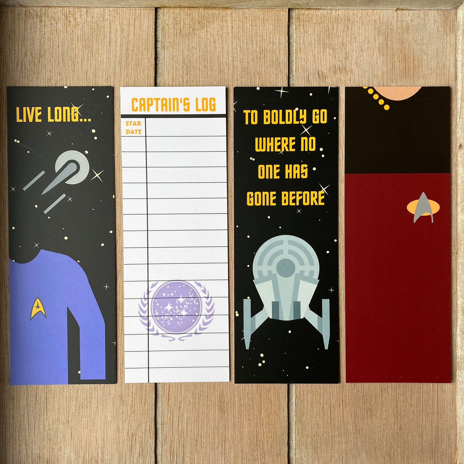 Star Trek Bookmark Set To Boldly Go Reading Gift Book | Etsy
