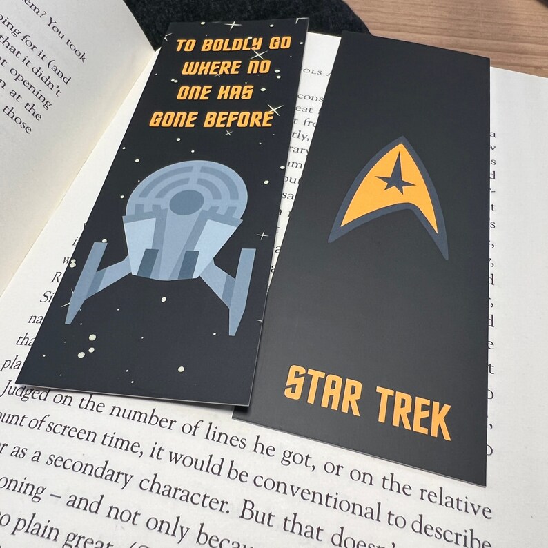 Star Trek Inspired Bookmark to Boldly Go Reading Gift | Etsy
