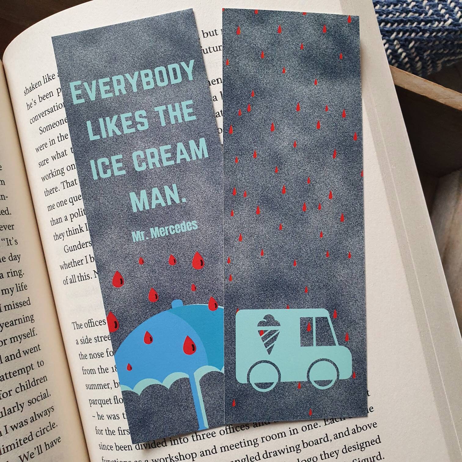 Mercedes Bookmark | Thriller | Reading Gift | Thriller Fiction | Horror Gift | Detective Hodges | Horror Author