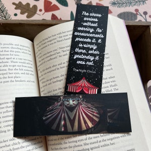 The Night Circus Inspired Bookmark | Fantasy | Quote | Reading Gift | Book Gift | Novel | Fiction