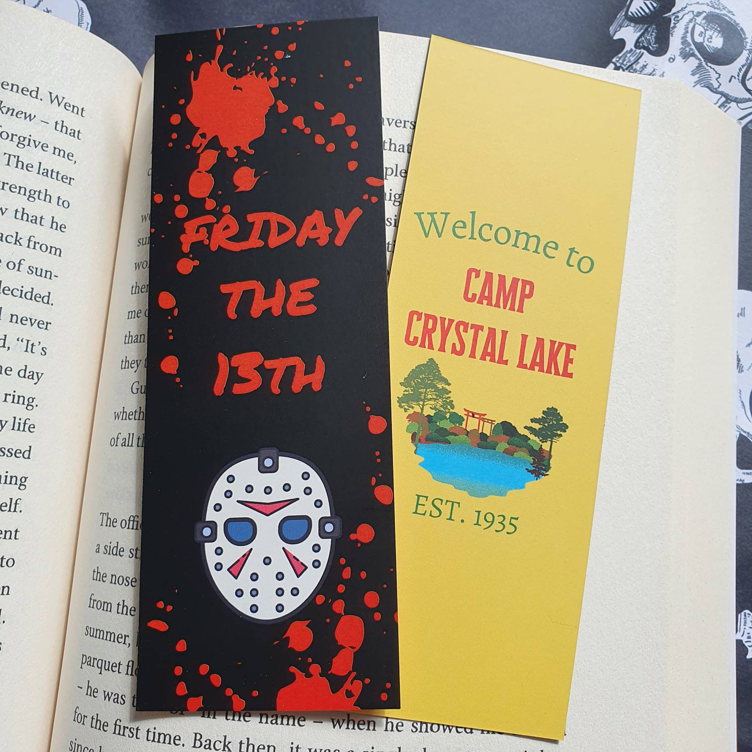 Friday the 13th Bookmark | Horror | Reading Gift | Book Gift | Horror Film | Jason | Movie | Camp Crystal Lake | 80s Movie