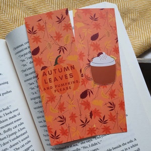 Autumn Bookmark | Fall | Reading Gift | Book Gift | Pumpkin Spice