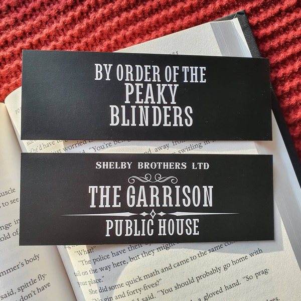 Peaky Blinders Inspired Bookmark | Quote | Reading Gift | Book Gift | TV Show | Shelby Brothers | The Garrison | Tommy Shelby |