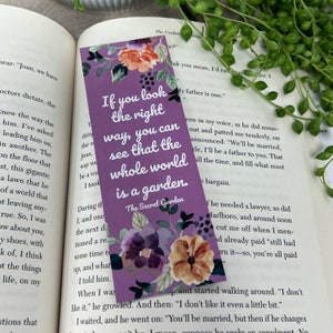 The Secret Garden Bookmark | Reading Gift | Book Gift | Book Quote | Frances Hodgson Burnett | Bookmark | Classic | Children&#39;s Classic