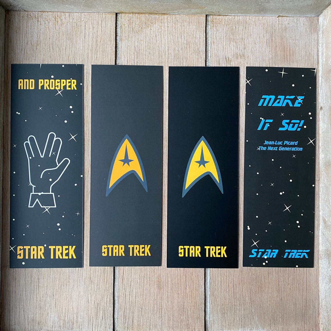 Star Trek Bookmark Set To Boldly Go Reading Gift Book | Etsy