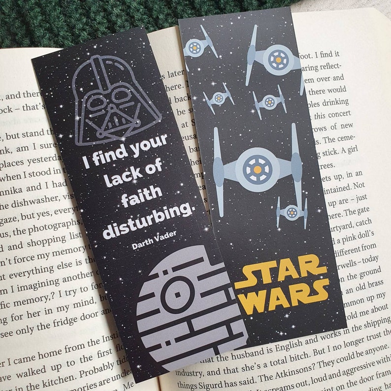 Star Wars Inspired Bookmark Darth Vader Reading Gift - Etsy