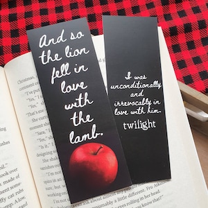 Twilight Inspired Bookmark | Twilight Quote | Reading Gift | Book Gift | Vampires | Young Adult | YA Book | Edward Cullen | Bella Swan