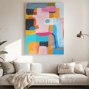 Colorful Abstract Canvas Art, Wall Decor, Modern Artwork, Home Decoration, Gift for Art Lovers, Contemporary Design