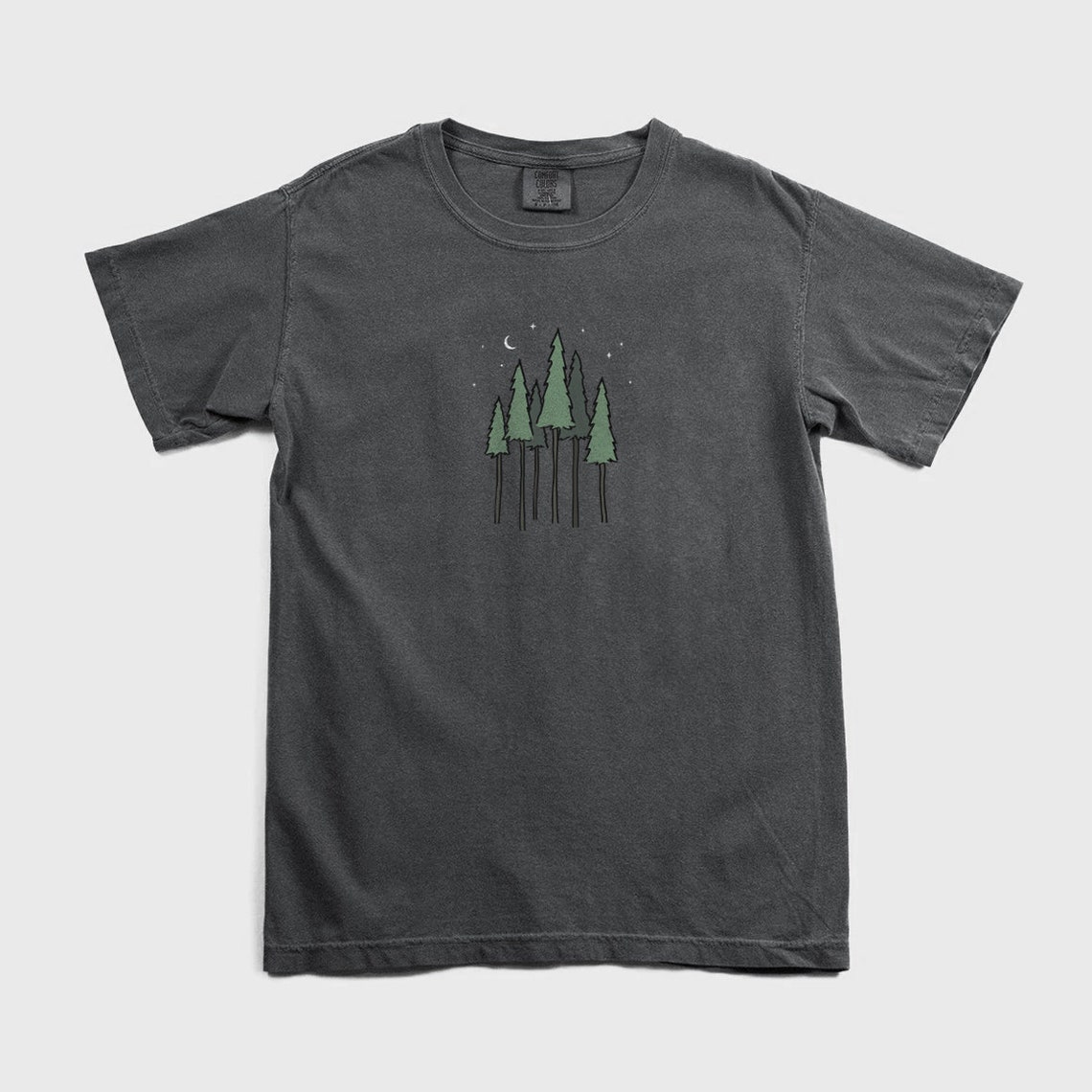 Forest Shirt Tshirt Tree Trees Nature Tee Moon Camping Shirt Etsy