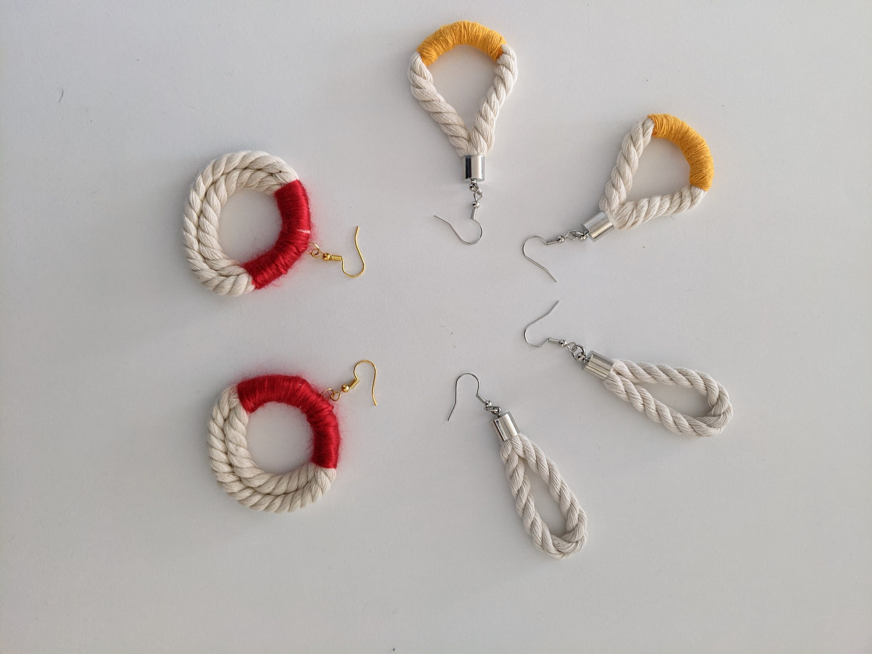 Rope Earrings/ Statement Earrings/ Gift Idea / Textile/ Contemporary