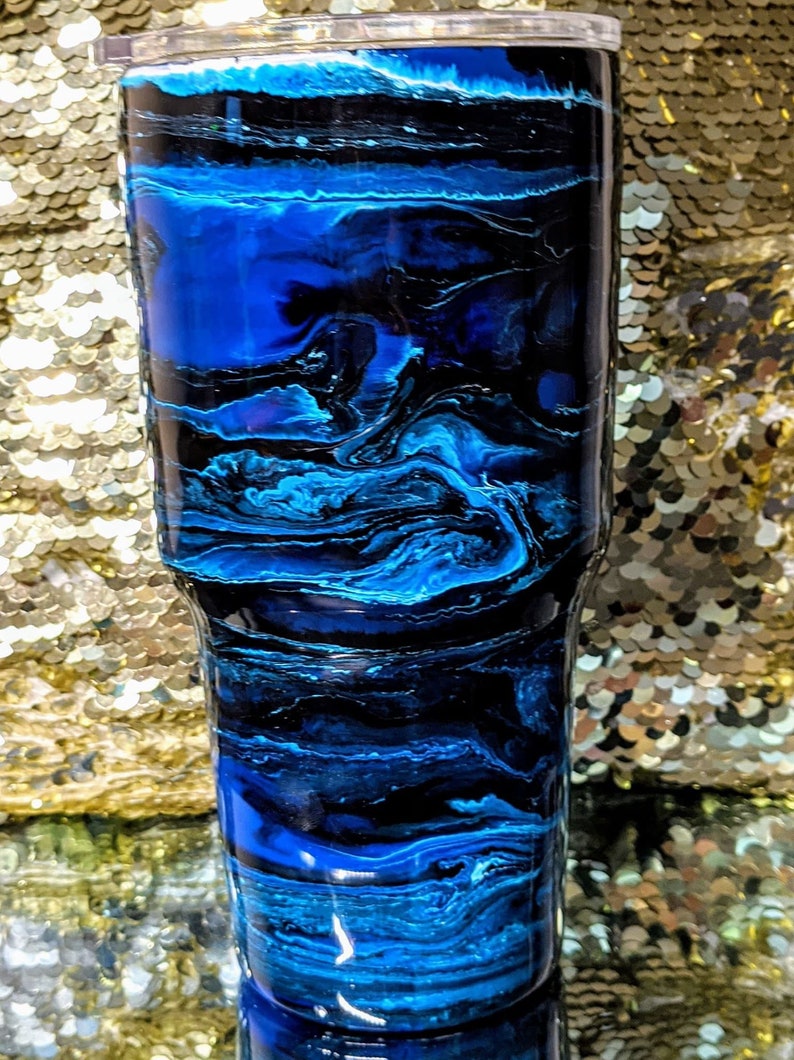 Custom Alcohol Ink Tumblers Etsy