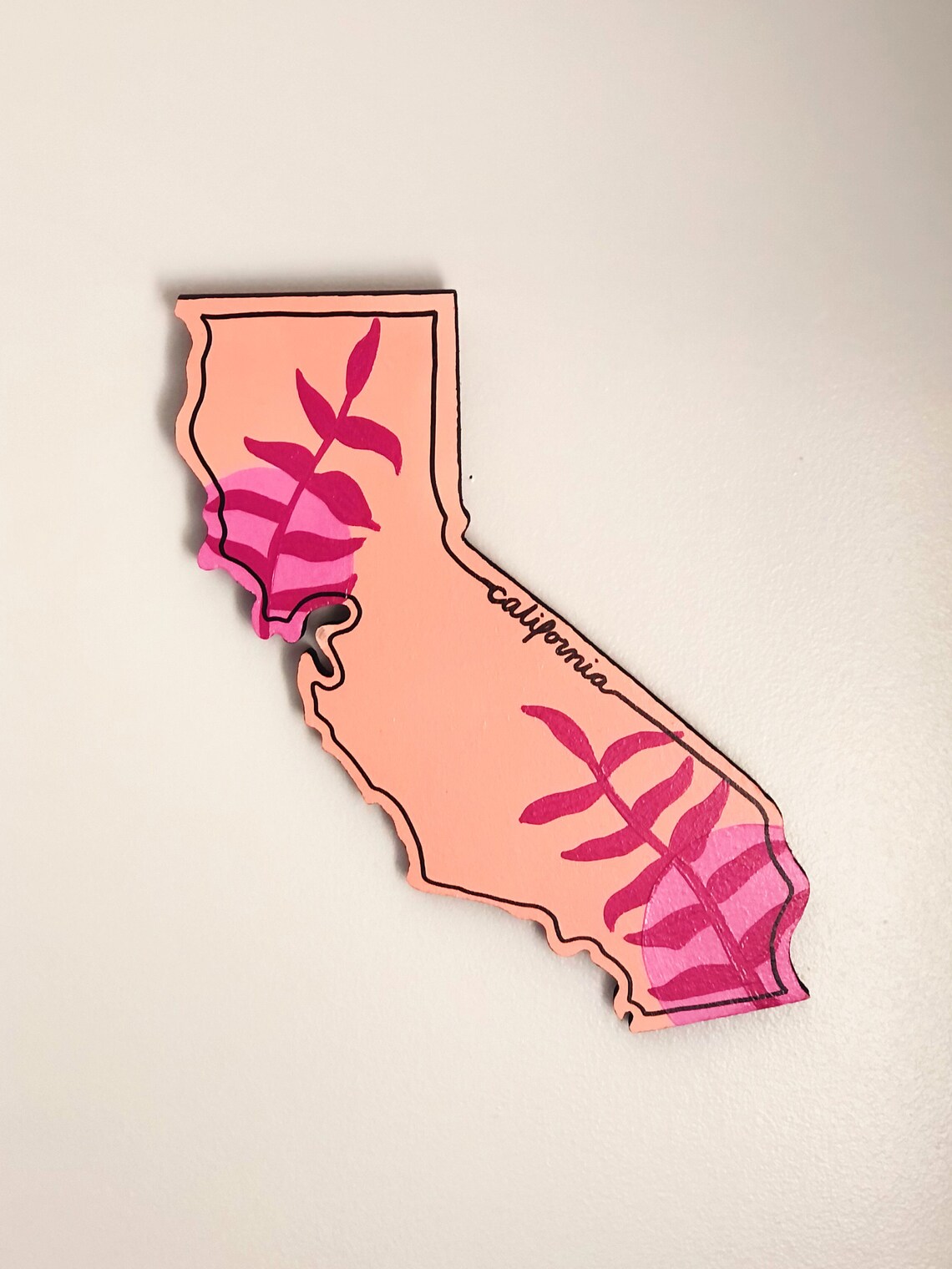 California Handmade Wooden Art Painted. Etsy