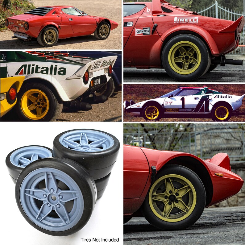 Vintage Rally Car Rims 1:10 1/10 M-scale RC Wheels Rims Lancia Stratos Rally Car | R/C Hop-up ...