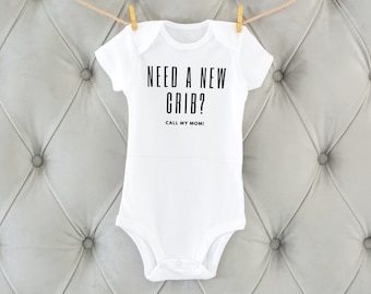 Need a New Crib, Real Estate Baby, Real Estate Kid, Realtor Kid Shirt, Toddler Real Estate Shirt, Baby Short Sleeve Onesie®