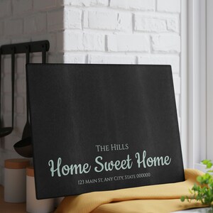 Personalized Cutting Board, Custom Closing Gift, Personal Housewarming Gift, Home Decor, New Home, Kitchen, Glass Cutting Board