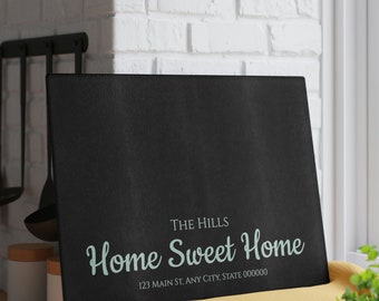 Personalized Cutting Board, Custom Closing Gift, Personal Housewarming Gift, Home Decor, New Home, Kitchen, Glass Cutting Board