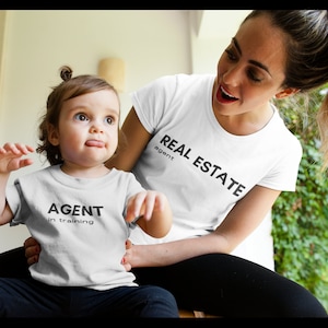 Agent in Training, Kids Real Estate Shirt, Matching Mom and Mini Shirts