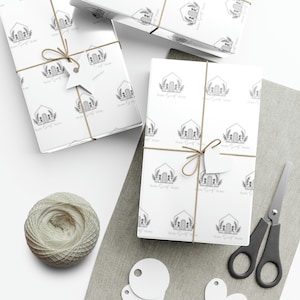 Homeowner Gift Wrap, Housewarming Gift Wrap, Real Estate Gift Wrap, Closing Gifts, Home Sweet Home, New Homeowner Gift Wrap, Wrapping Paper image 2