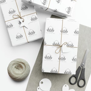 Homeowner Gift Wrap, Housewarming Gift Wrap, Real Estate Gift Wrap, Closing Gifts, Home Sweet Home, New Homeowner Gift Wrap, Wrapping Paper image 1