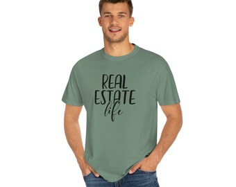 Koszulka Real Estate Life, koszulka Realtor, zabawna koszulka Real Estate, wygodne kolory, koszulki Agent Life