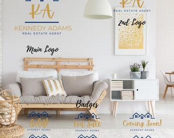 Realtor Logo | Brand Kit | Real Estate Logo | Overlays | Real Estate Badges | Custom Logo | Realtor Marketing | Real Estate Marketing