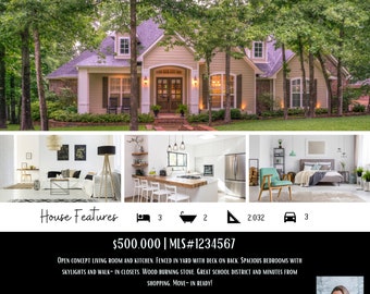 Real Estate Listing Template | Realtor Social Media Post (Instant Download)