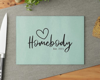 Homebody Closing Gift, Housewarming Gifts, Homeowner Glass Cutting Board, New Home Presents