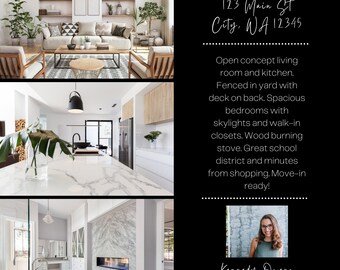 Real Estate Social Media Post, Just Listed Template, Instant Download, Real Estate Template, Realtor Marketing, Real Estate Marketing