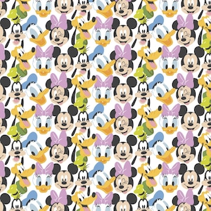 Mickey Mouse - Here Comes The Fun - Camelot Fabrics -  85271020 01 - cotton fabric - sold by the Half Yard