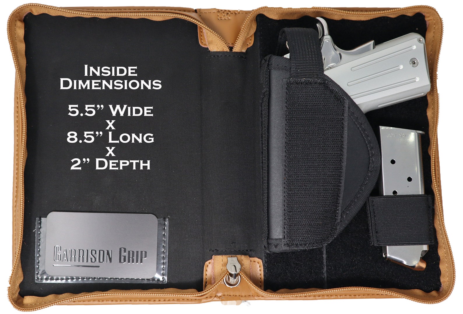 Premium Tan Brazilian Leather Bible Gun Case With Engraved Etsy