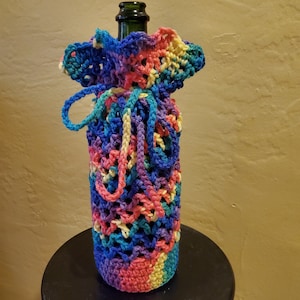 Star Wars Inspired Wine Bottle Cover, Wine Bottle Cozie Hand Knit