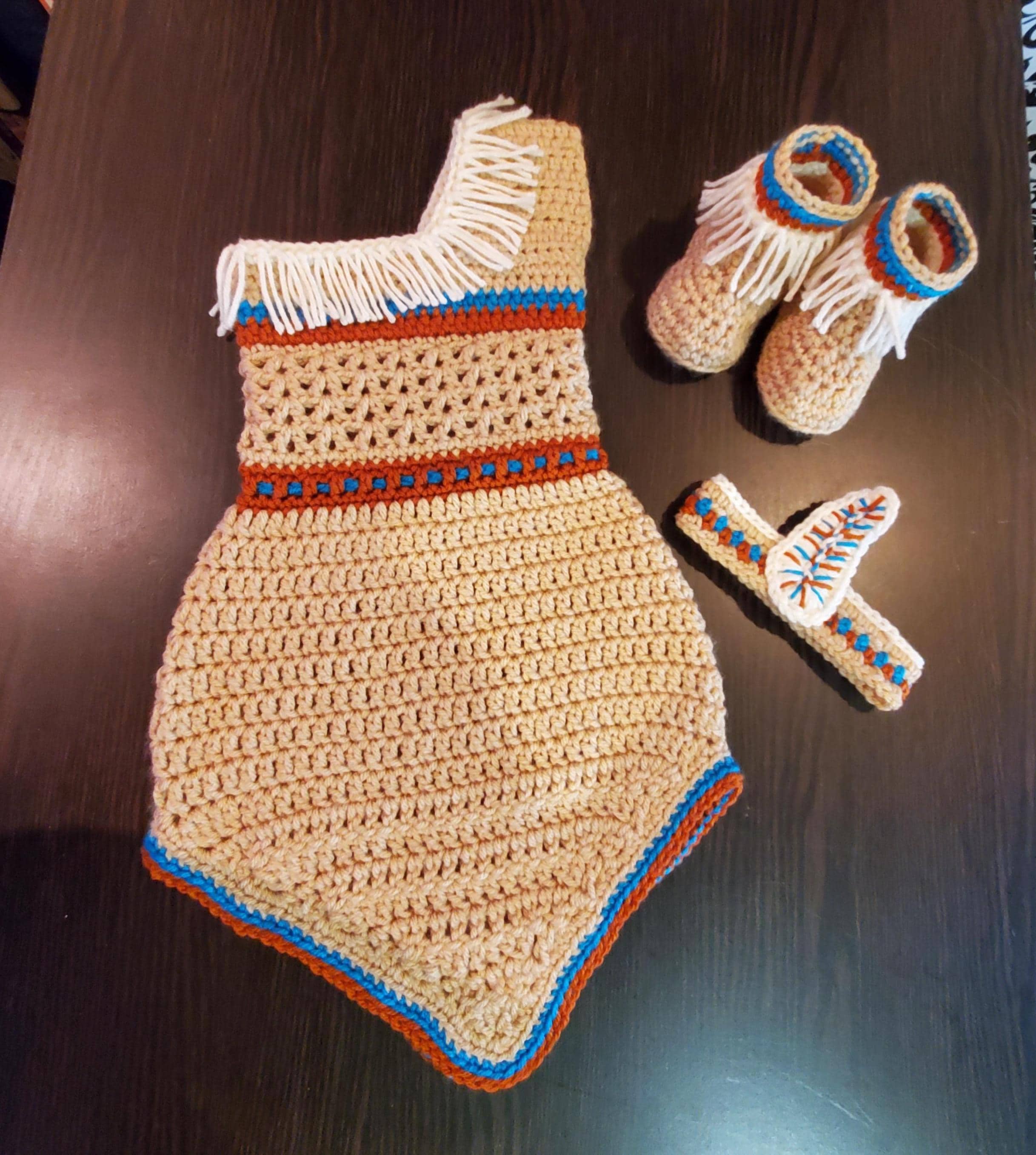 Crochet Pocahontas Baby Clothes Handmade Crochet American