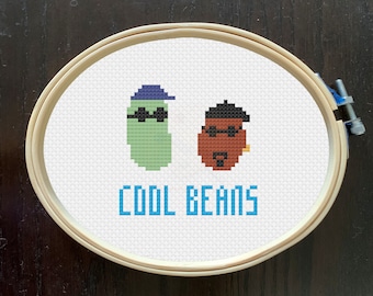 Cool Beans Cross Stitch Pattern PDF DOWNLOAD