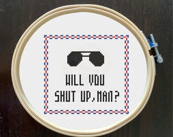 Shut Up Cross Stitch Etsy