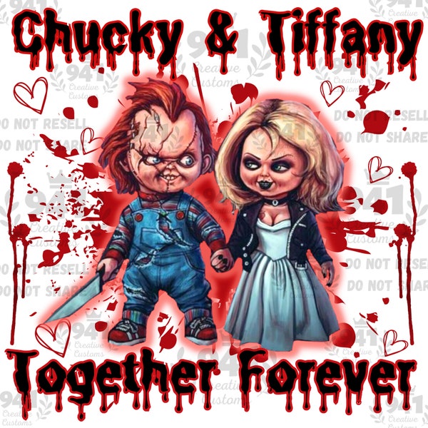 chucky and Tiffany together forever png file