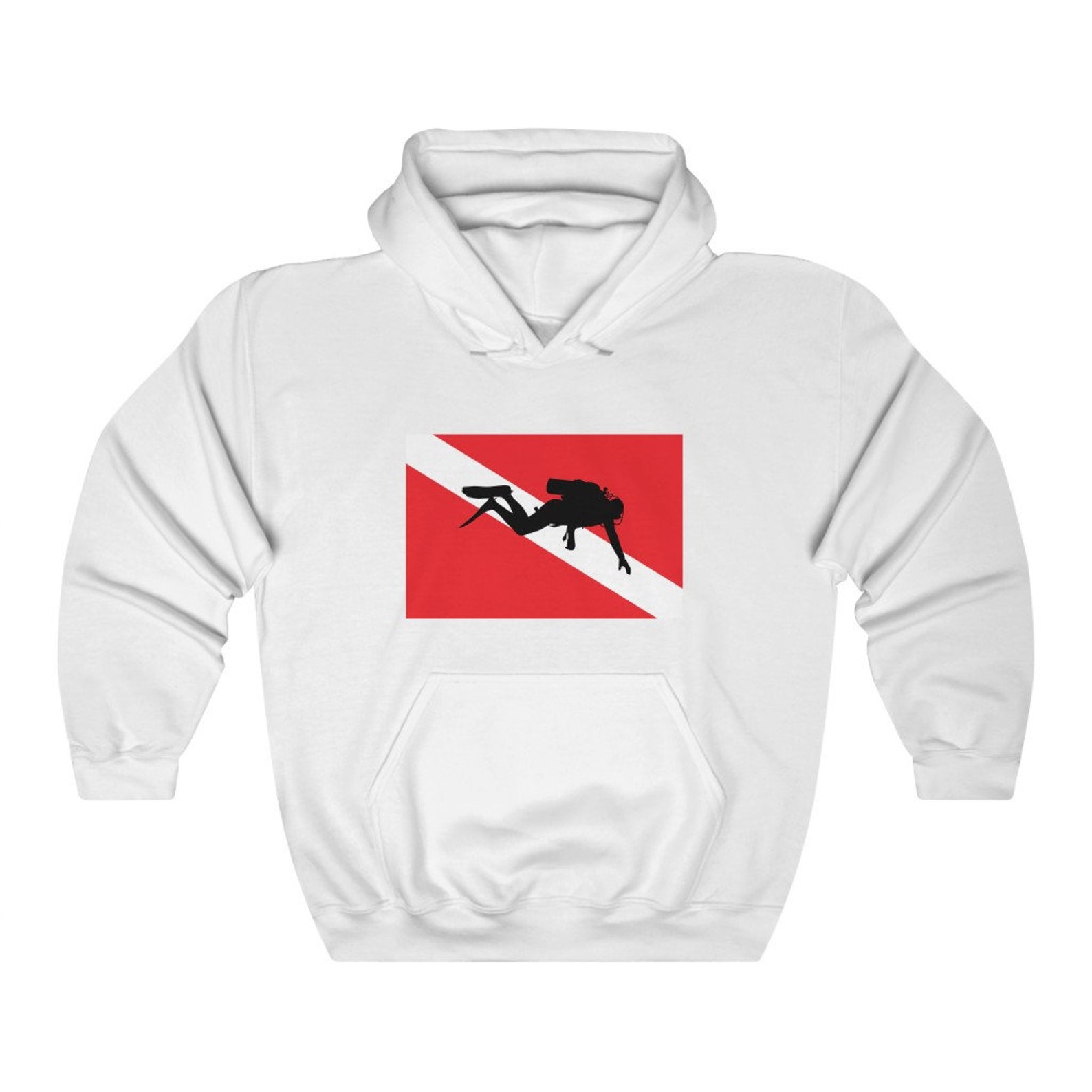 Diving Flag Hoodie Diving Hoodie Scuba Diving Hoodie Scuba Etsy