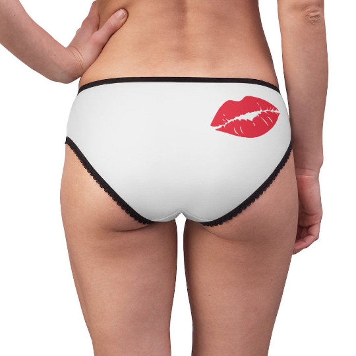 Funny red lipstick underwear kiss briefs kiss underwear Etsy