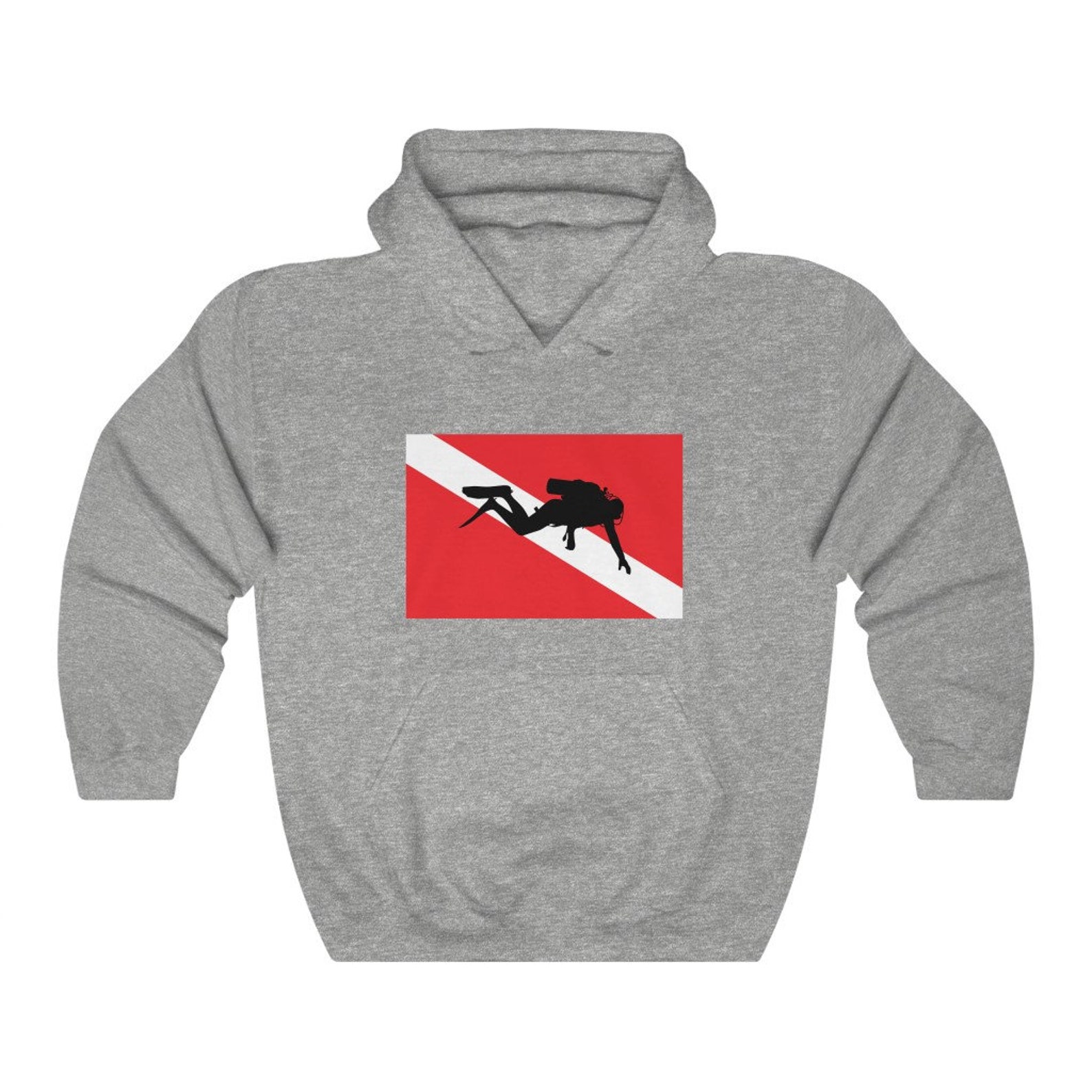 Diving Flag Hoodie Diving Hoodie Scuba Diving Hoodie Scuba Etsy