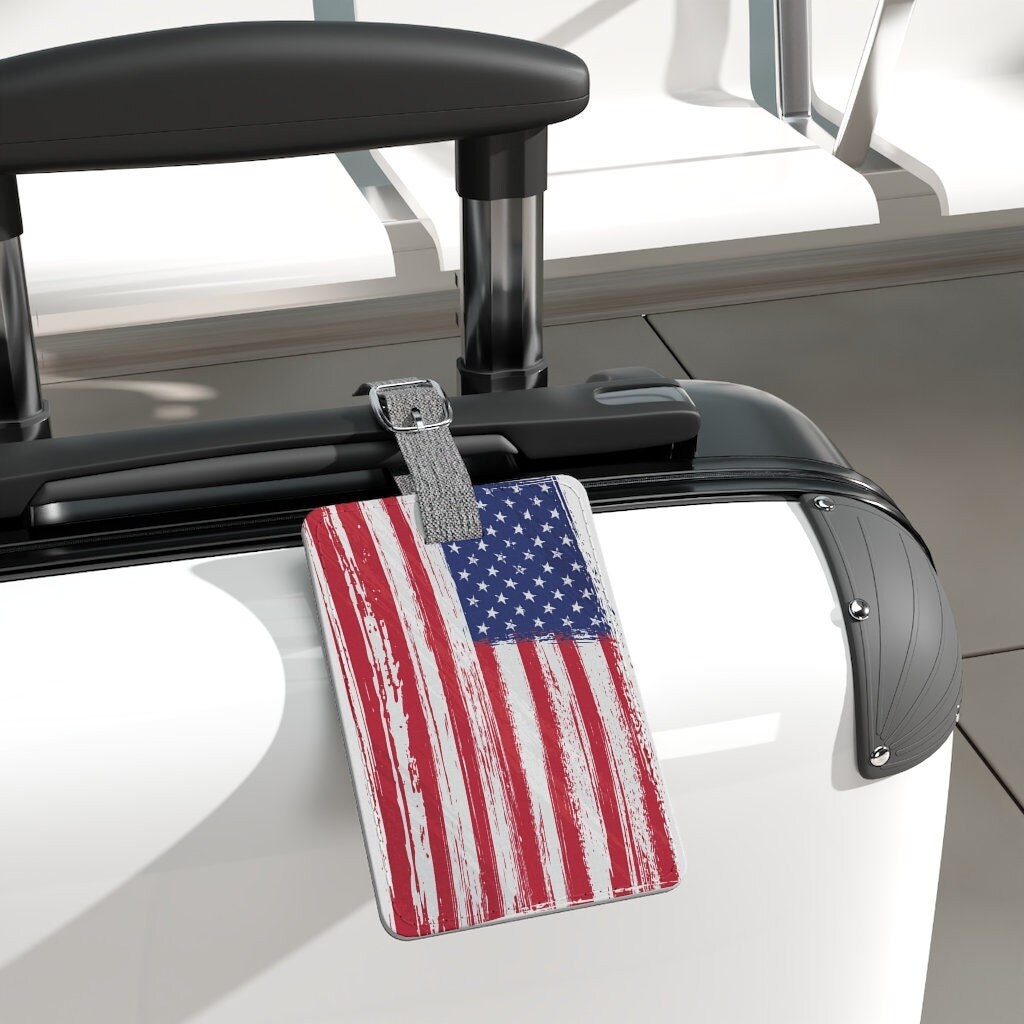 Bolsos y monederos Equipaje y viajes Etiquetas para equipaje Etiqueta de equipaje de la bandera estadounidense 