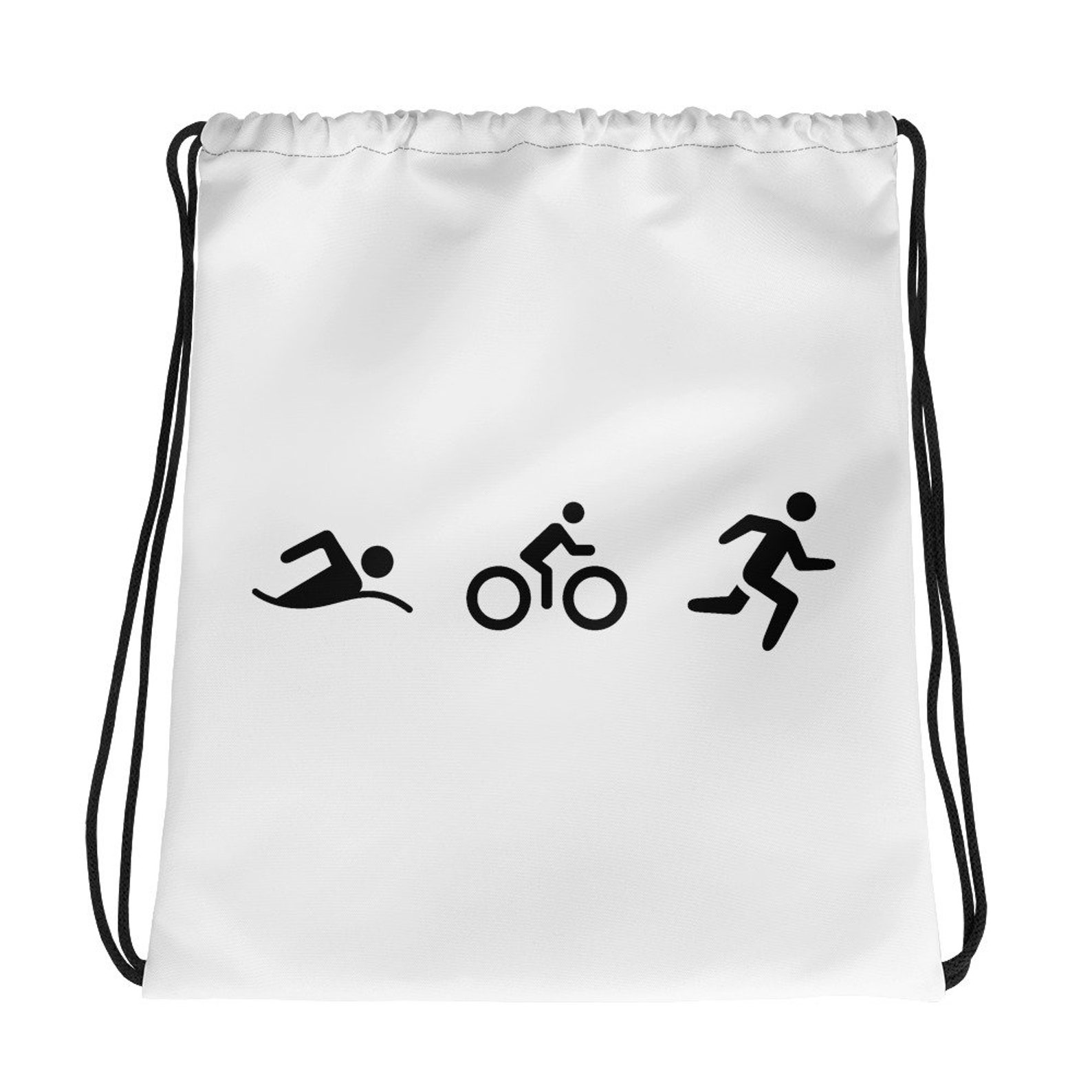 Triathlon Drawstring Bag Triathlon Backpack Triathlete Etsy