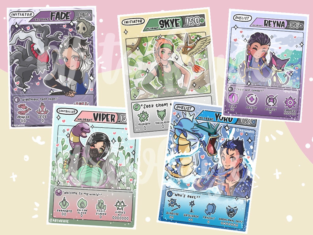 VALORANT Pokemon Card Stickers