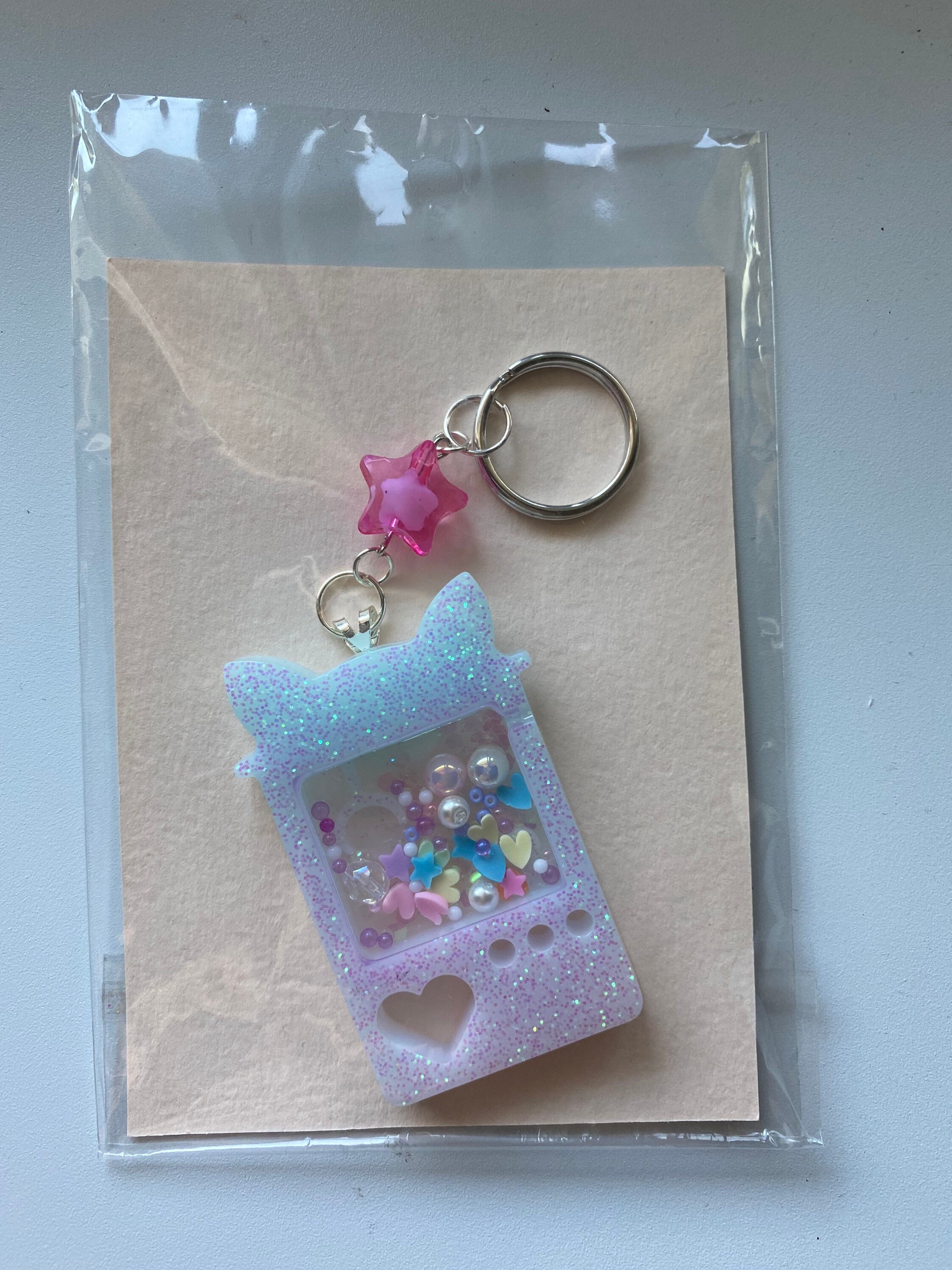Pastel Kawaii Resin Shaker Keychain Etsy