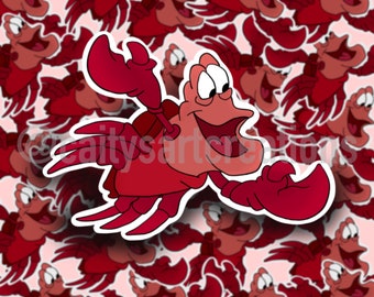 Sebastian Sticker | Little Mermaid | Disney Movie | Movie Sticker | Disney Sidekick | Disney | Crab Sticker