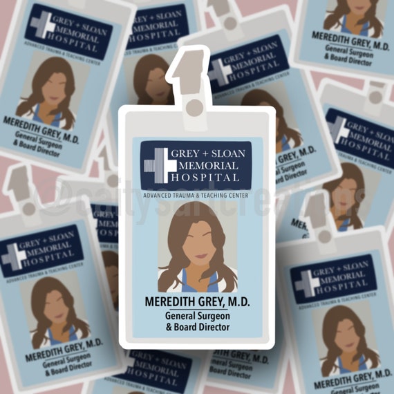 meredith-grey-sticker-id-badge-grey-s-anatomy-sticker-etsy