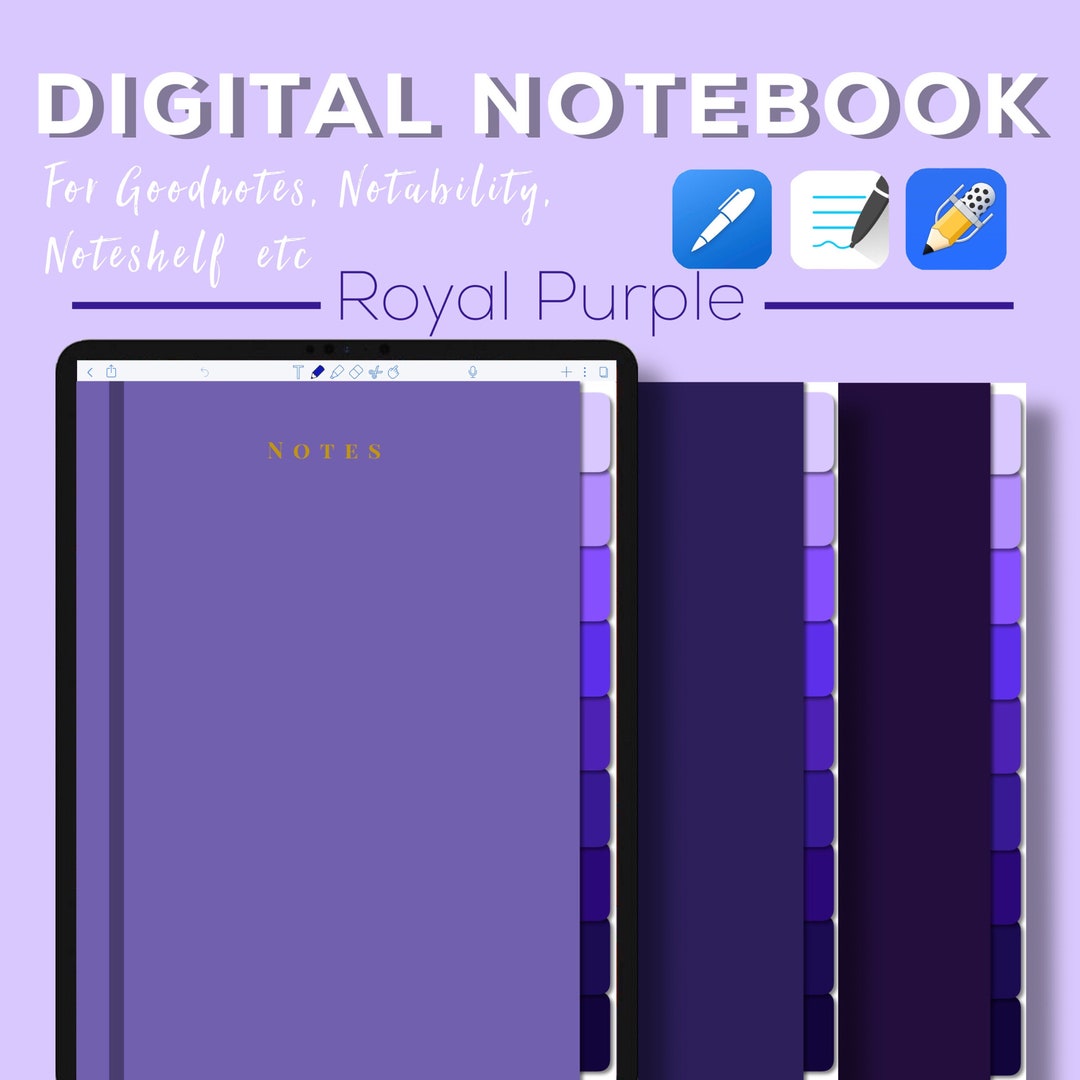 9 Tab Digital Notebook for Goodnotes, Notability, Noteshelf ...