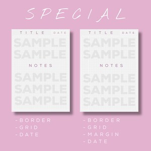 36 Whitelines for Goodnotes, Notability, Noteshelf Templates | A4 Lines & Grid Bundle, Portrait, Grey Paper with White Lines image 4