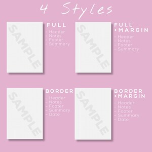 36 Whitelines for Goodnotes, Notability, Noteshelf Templates | A4 Lines & Grid Bundle, Portrait, Grey Paper with White Lines image 2
