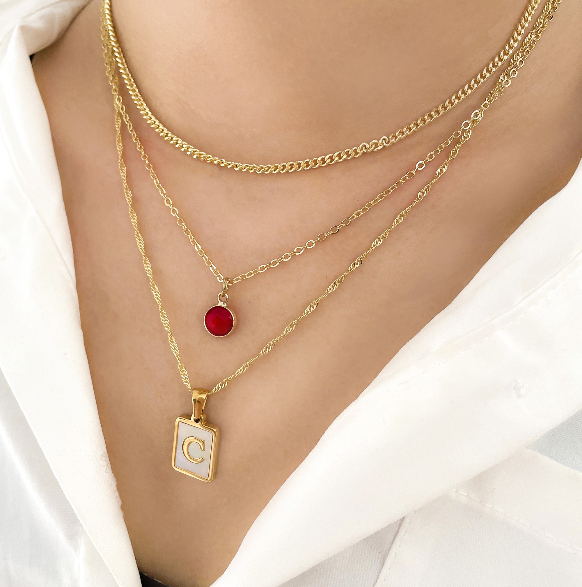 initial necklace waterproof