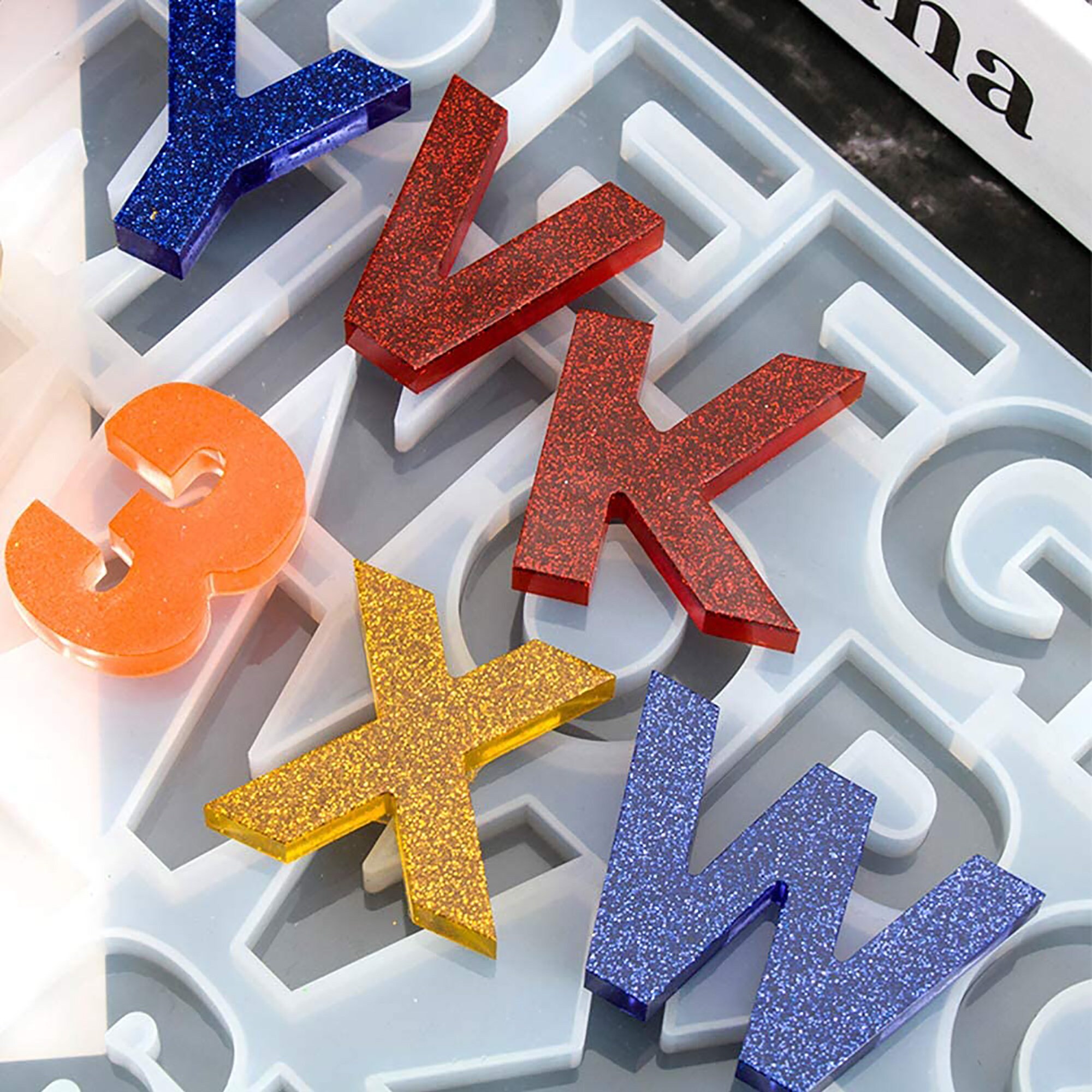 101Pcs/set Alphabet Resin Molds Letters Numbers Casting Mold Etsy